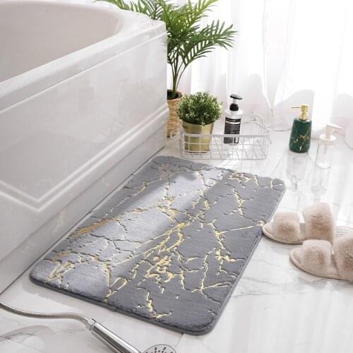 Bathroom Rug Non-Slip Bath Mat Absorbent Shower Mat Rug Bathroom Carpets Soft Toilet Floor Faux Rabbit Hair Rugs Front Door Mat