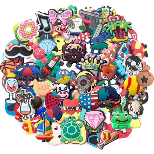 20 Pcs PVC Different Cartoon Shoe Charms Shoe accessories Decorations for Clog Shoes &Bracelet Wristband