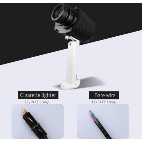 12 / 24 DC logo advertising projector vehicle mounted waterproof bare wire low votage 12V 24v direct current for battery