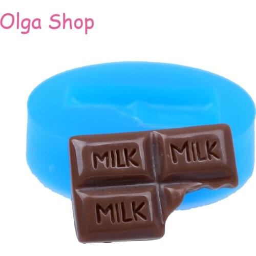 KYL066 26.6mm MILK Chocolate Bar Silicone Mold - Cake Decoration Fondant Craft Candy Resin Polymer Clay Handmade Jewelry Making
