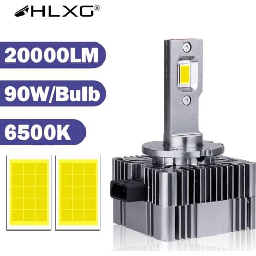 HLXG 20000LM D8S D1R D3R D3S D1S LED Lamp LED Auto Bulb 1:1 Xenon size Plug and Play 90W Conversion Car LED Headlight Kit White