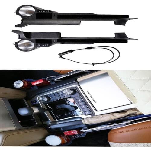 LED Seat Storage Box Water Cup Holder Car Accessories Heating Cooling For Toyota Land Cruiser 200 LC200 2008-2019