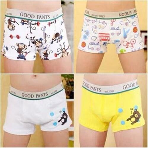 8Pc/lot Baby Girl Boy Underwear Children Cute Cartoon Animal Print Cotton Panties Boxer Briefs Shorts Toddler Kids Panties 1-10Y