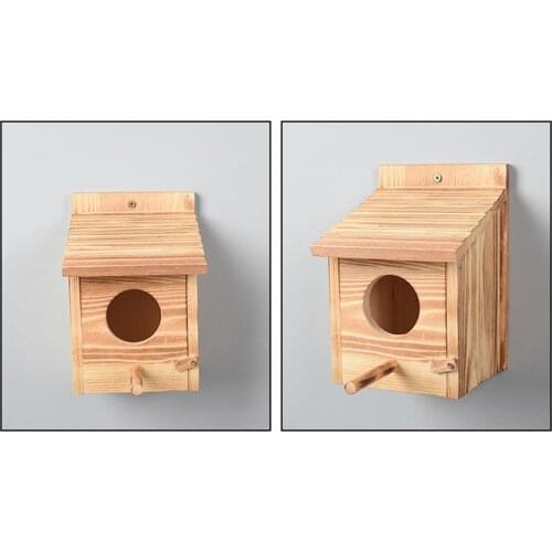 Pets Solid Wood Bird Nest Hole Outdoor Bird Nest Household Insulation Bird Cage Can Be Customized Parrot Breeding Box