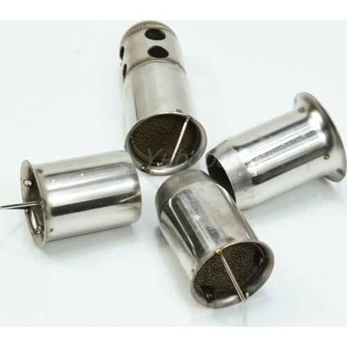 Universal Motorcycle 51mm 60mm Exhaust Catalyst Noise Sound Eliminator Slip-on Muffler Pipe System Silencer For Modify Escape