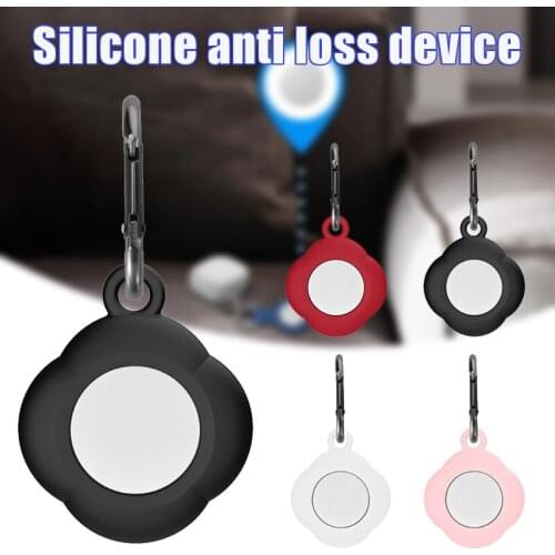 Protective Case Compatible with Airtags 2021 PU Leather Holder with Key Chain Portable Protector Case Easy Attach Case Cover