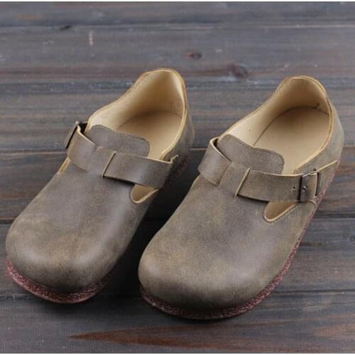 Womens Flat Shoes 100% Genuine Leather Woman Shoes 2020 Autumn Ladies Flat Shoes Comfortable Female Shoe