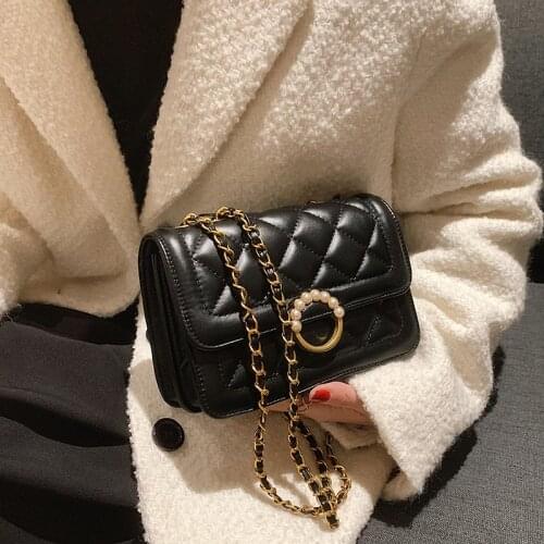 Ladies chain bag messenger bag fashion shoulder bag car stitching ladies bag mini square bag mobile phone bag wallet women