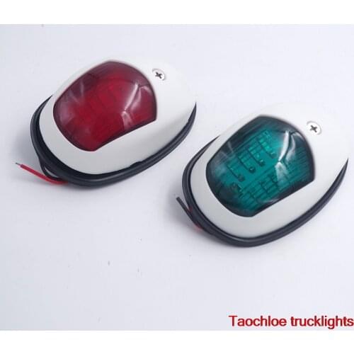 1pair 10-30v led red green Boat Navigation Lights Marine Lamp Port Bow Side Starboard for Boat Yacht Skeeter Safety Lights