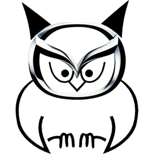 Car Stickers Owl Bird Funny Creative Decals For Mazda logo Auto Tuning Styling Vinyls 16x11.5cm D10