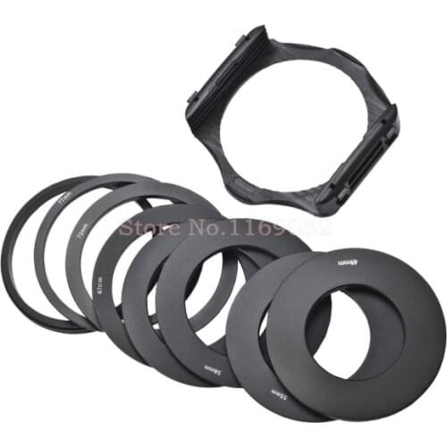 2 in 1 Aluminum 40.5/49/52/55/58/62/67/77/82mm Adapter Ring + Filter holder for Cokin P series