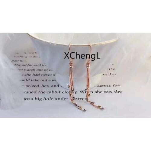 2020 new item 18K(AU750) real gold tassel earring jewelry for lady&women&party&gift