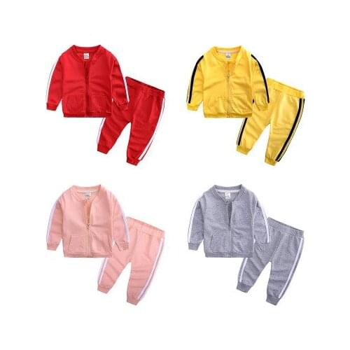 2020 Spring Autumn Casual Sports Baby Girls Clothes Jacket Trousers 2PCS Boys Girls Clothing Sets