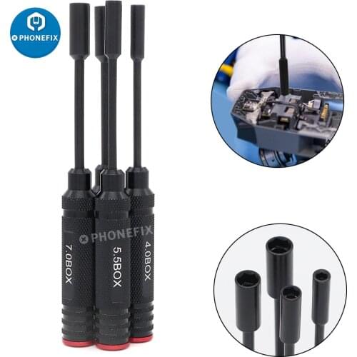 4pcs Metal Hex NUT Key Socket Screw Driver Set 4.0/5.5/7.0/8mm Socket Screwdrivers Tools Kit for RC Helicopter RC Boat Rc Cars