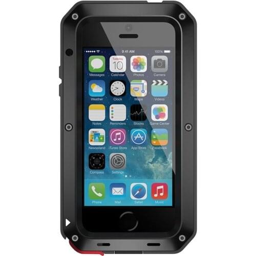 For iPhone 5/5S/SE Case Weatherproof Shockproof Dust Proof Aluminum Metal Case,Duty Protect Case for Extreme Sport