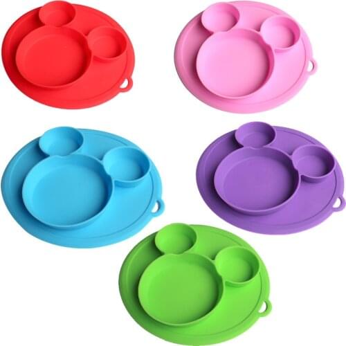 Baby silicone plate Kids Bowl Plates baby feeding silicone bowl baby silica gel dishes kids tableware