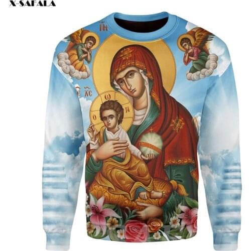VIRGIN MARY EASTERN CHRISTIANITY 3D Printed Loose Sweatshirt Hoodie Man Female Outwear Pullover Jersey Tops Hoody Streetwear