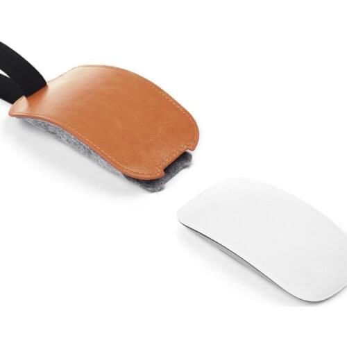 PU Leather Felt Mouse Pouch Case Dust Cover Mice Storage Bag for Magic Mouse 2 Drop shipping