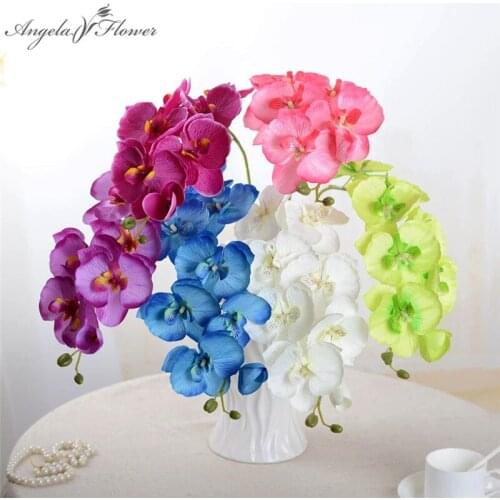 Artificil Flower Phalaenopsis Fake Flower Orchid Wedding Flower Arrangement Festive Party Room Home Decoration Window Display