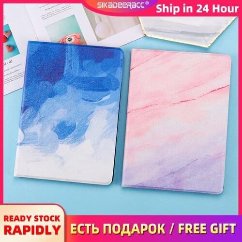 Marble PU Leather Case For iPad Air 1 2 Mini 1 2 3 4 5 2017 2018 New iPad Simple Flip Holder Stand Protection Shockproof Cover