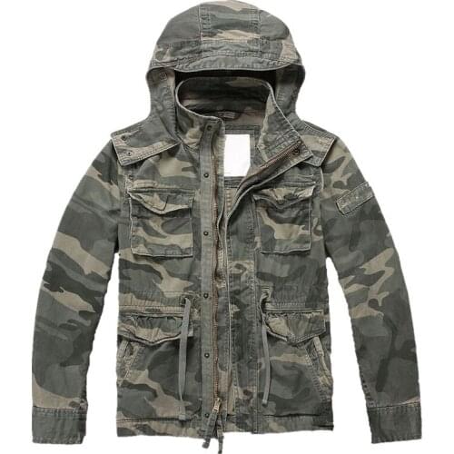 Camouflage Hooded Mens Jackets Military Mens Coat Designer Outdoor Winter and Autumn Safari Style Male Topcoats European Style