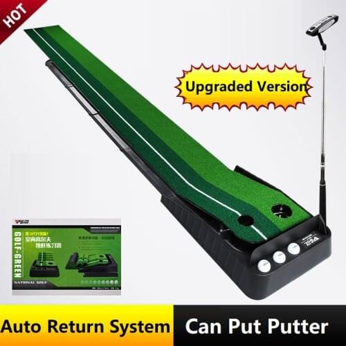 PGM Ball Return 2.5M/3M Indoor Golf Putting Trainer Portable Golf Practice Putting Mat Golf Putter Green Fairway Trainer