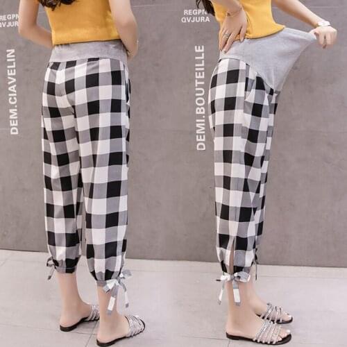 Pregnant women nine points pants summer bloomers fashion comfortable Korean version of pregnant women nine points pants