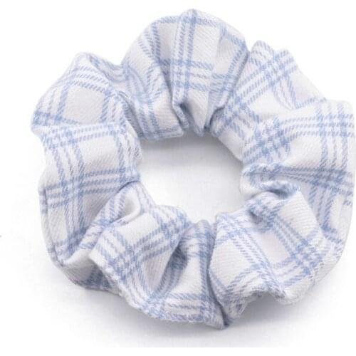 Blue White Retro Elastic Hair Bands Ponytail Holders Hairbands Headwear for Women 2pcs/set