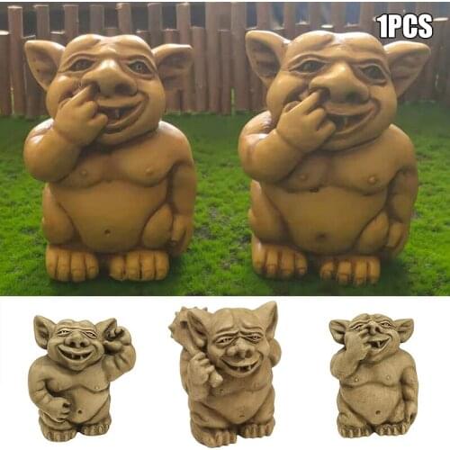 Newly Gargoyle Statue Resin Crafts Creative Outdoor Landscape Ornament For Garden Courtyard Lawn Decoration Décoration De Jardin