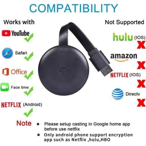 New G12 TV Stick Wireless WiFi Display TV Dongle 1080P For Google Chromecast 3 2 Receiver For Miracast Airplay Android IOS PC