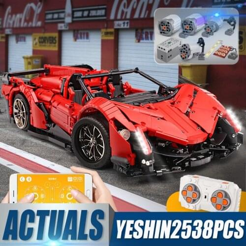 MOULD KING 13079 High-Tech Racing Car MOC APP RC Roadster Car Model Building Blocks Bricks Kids Educational Toys Christmas Gifts