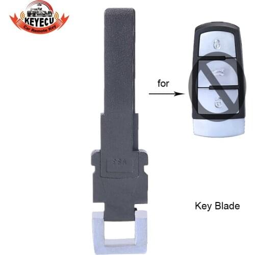 KEYECU Replacement Small Remote Car Key Blade Insert for VW Volkswagen CC Passat Magotan 2005-2010,10Pcs (Blade Only)