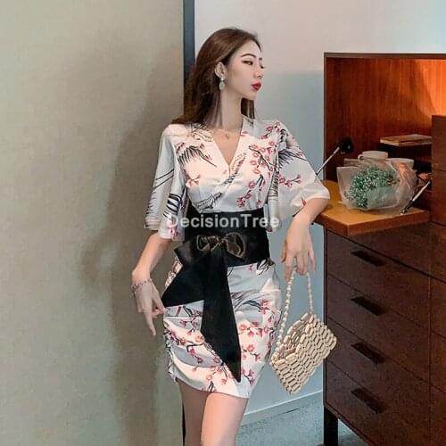 2021 girl japanese style haori kimono dress women traditional japan vintage party asian clothes yukata tea dress yukata kimono