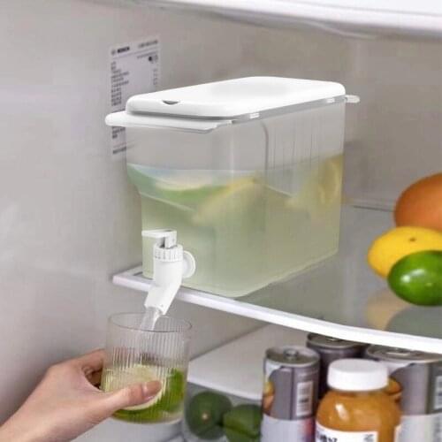 1PCS Refrigerator Cold Kettle with Faucet Household Lemonade Bottle Drinkware Cold Water Bottle Container For Kitchen 4500ml