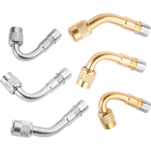 1Pc 45/90/135 Degree Air Tyre Valves For Truck Motorcycle Cycling Accessories Adapter Car Valve Extension Stem Brass High Qualit