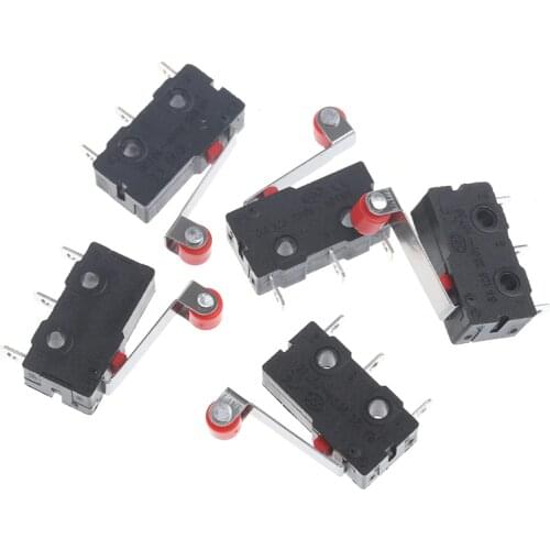 10Pcs/Set Mini 3-Pin Tact Switch KW11-3Z 5A 250V Round Handle Clock Microswitch 828 Promotion
