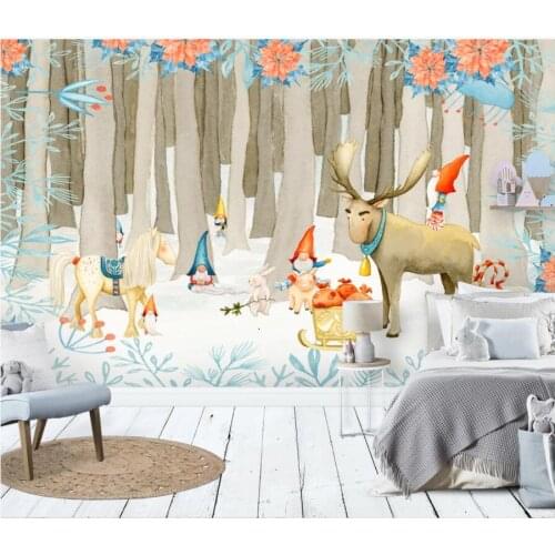 Custom photo 3d wallpaper European Plant Elf Dwarf Elk Fairy World living room home decor 3d wall murals wallpaper for walls 3 d