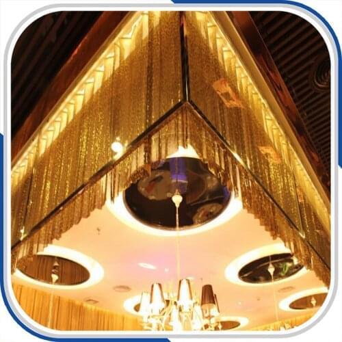 Aluminum sequin fabric curtrain for room partition