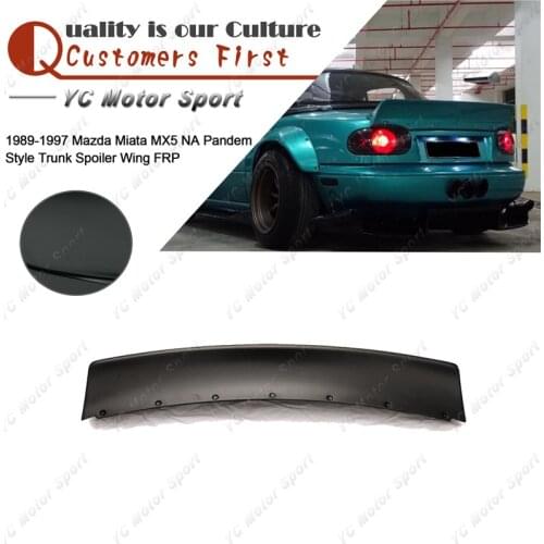 Car Accessories FRP Fiber Glass Rear Wing Fit For 1989-1997 Miata MX5 NA PD Style Trunk Spoiler Wing