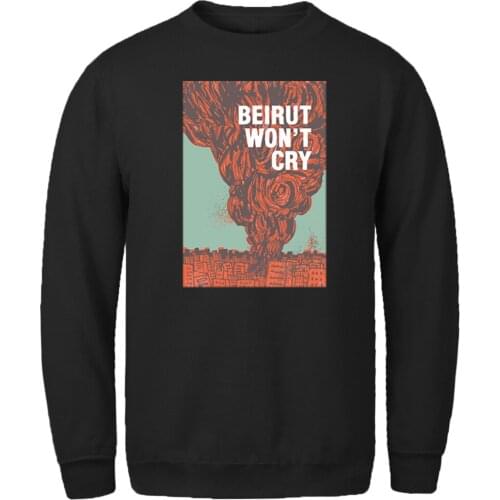Beirut Won't Cry Mens Sweatshirt Casual Fashion Male Hoodie Vintage Standard Mans Clothing Autumn 2020 New Moletom Masculino