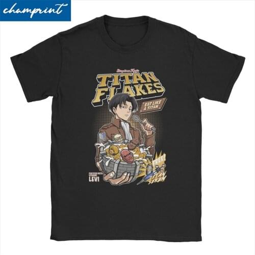 Titan Flakes Shingeki No Kyojin T-Shirts for Men Women Attack on Titan Anime Levi Amazing Tee Shirt Crew Neck T Shirt 6XL Tops