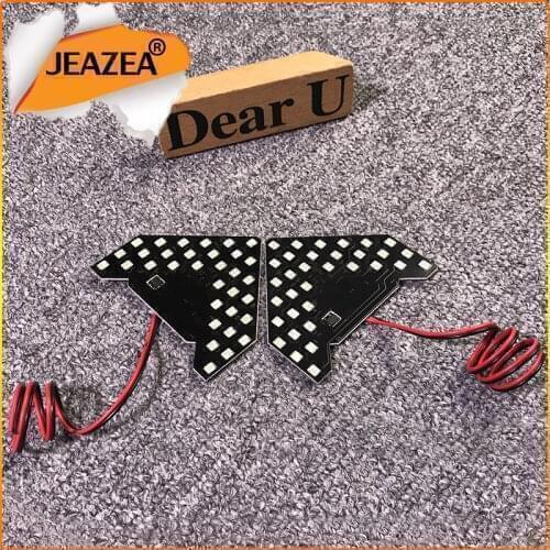 JEAZEA 2PCS White Flash Strobe Indicator Rear Side Mirror Turn Signals Arrows Light 33-SMD-1210 For Toyota Audi Mercedes-Benz