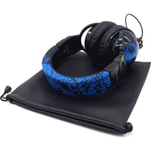 Headphone Leather Storage Bag Waterproof Protective Case Pouch For Headband Earphone QW