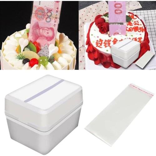 40%HOTCreative Birthday Surprise Cake Decoration Props Money Pulling Box Tricky Toy