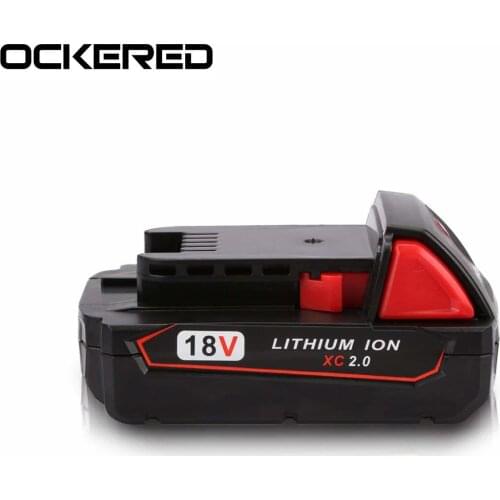 Ockered 18V 2000mAH Li-ion Rechargeable Battery For Milwaukee M18 M18A 48-11-1840 Lithium Durable Safety Power Tool Batteries
