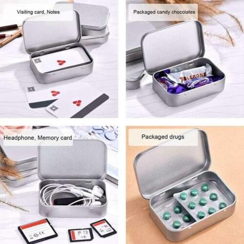 Metal Containers-15 Pack Metal Tin Box Mini Portable Box Containers For Drawing Pin, Bead Earring Jewelry Storage