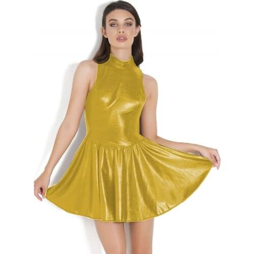 Plus Size 6XL Sexy Girl Women Summer Sleeveless Skater Mini Dress Casual Pleated Dress Fashion Streetwear Club Dancing Vestido