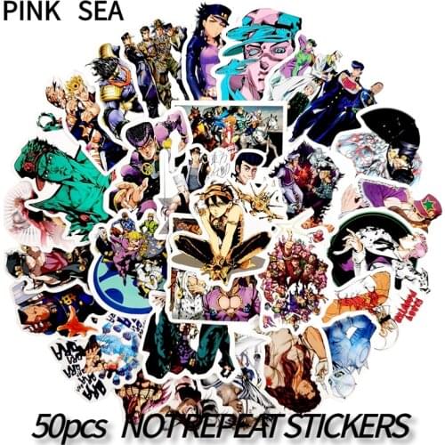 10/30/50pcs/set JoJo Bizarre Adventure Anime Stickers Cosplay Accessories Prop PVC Waterproof Cartoon Decal For Laptop Car