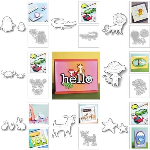2020 New Animals Dog Word Hello Metal Cutting Dies and Bird Easter Eggs Bunny Dies Scrapbooking For Crafts Card Making No Stamps