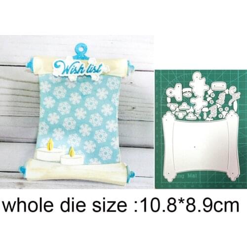 Candle Label Book Frame Metal Cutting Dies for DIY Scrapbooking die Stamp Card Making Decor Craft Embossing Die Cut Stencil dies